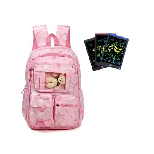 Mochila Escolar Impermeável Para Meninas Meninos Infantil Ortopédica (Rosa claro)
