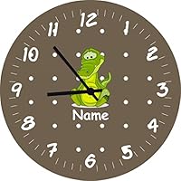 Shirtinstyle Wanduhr Kinderzimmeruhr Krokodil Mit