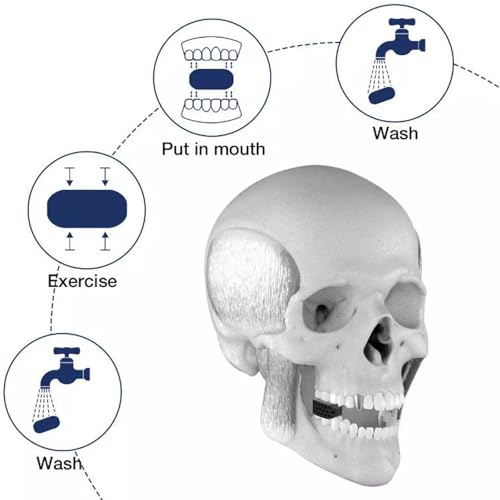 Image of 4PCS Jawline Exerciser, Jawline Shaper for Men and Women, Face Exercise Tool, Silicone Jaw Trainer for Defined Jawline, Double Chin Reducer, 2 Black and 2 White