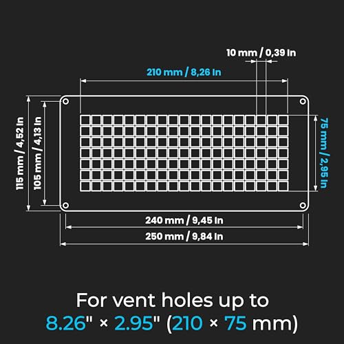 Grille d'aération rectangulaire pour stopper l'humidité et ventiler vos pièces
