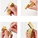 Traditional Soft Flame Butane Lighter, Adjustable Flame, Butane Gas Refillable, Vertical Ignition Roller (Gold)