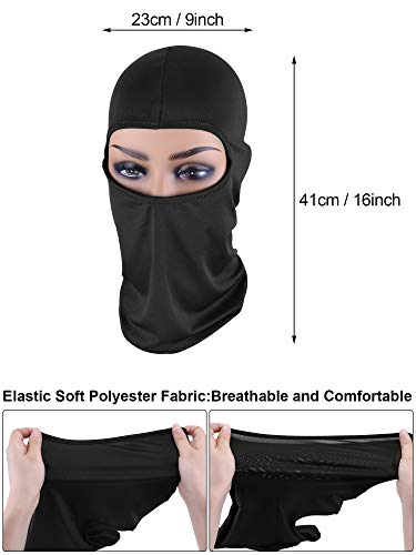 6 Pcs Ski Balaclava Full Face Mask For Men Uv Sun Protection Helmet Summer Cooling Neck Gaiter Outdoor Cycling Hood (Black, Dark Grey, Navy Blue, White, Army Green, Royal Blue, Ice Silk) #TOP2