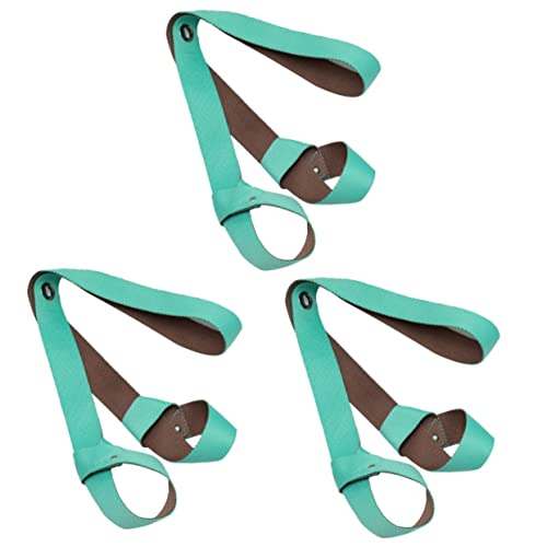 Outanaya 3 peças de alça de tapete de ioga alça de transporte de ioga faixas elásticas de treino bol