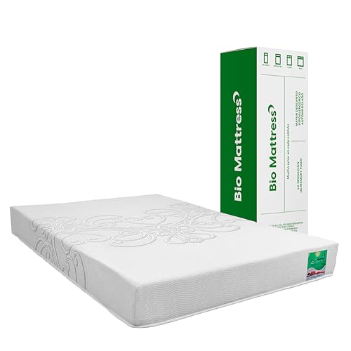 El Mejor Listado de Colchon Bio Cotton que puedes comprar esta semana. 43 Bio Mattress Colchón Queen Size Royale en Caja | Memory Foam Gel Descanso Fresco Núcleo de Alta Densidad | Confort Intermedio, Hipoalergénico Soporte para Espalda | CertiPur con...
