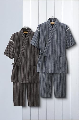 Image of リトルアイランド Japan Cool Jinbei Yukata Men's Half-Sleeved Japan Cotton top and Bottom