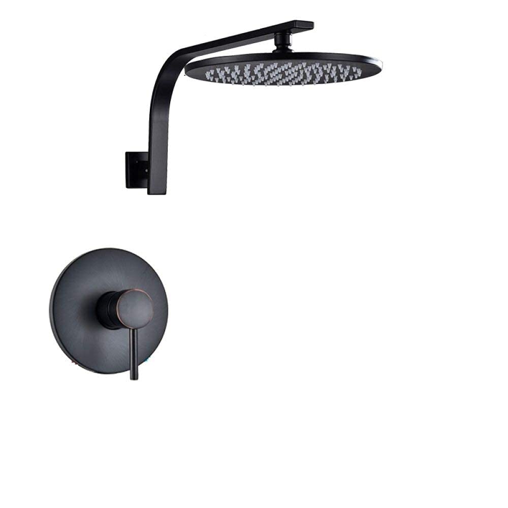 Pommeau de Douche 8 12 16 Pouces avec Robinet Eau Chaude Froide en Bronze