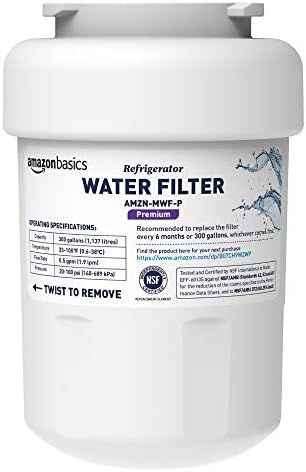 Amazon Basics Replacement GE MWF Refrigerator Water Filter Cartridge - Premium Filtration