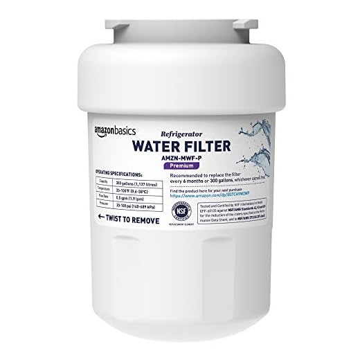 Amazon Basics Replacement GE MWF Refrigerator Water Filter Cartridge - Premium Filtration
