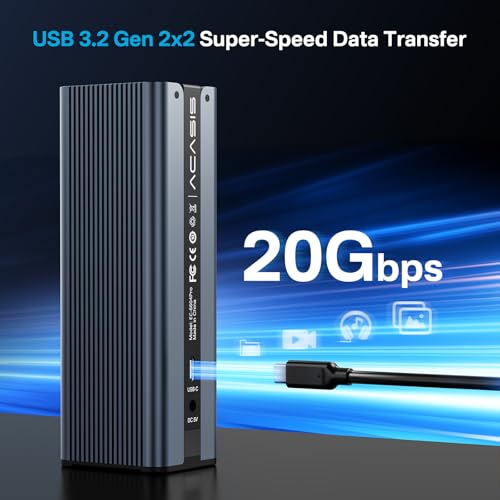 NVMe M.2 Duplicator, ACASIS Dual-Bay Offline Clone with Built-in Cooling Fan, Tool Free Installation, 10Gbps USB to NVME Docking Station for M.2 SSD M Key Hard Drives Enclosure (EC-DM201)