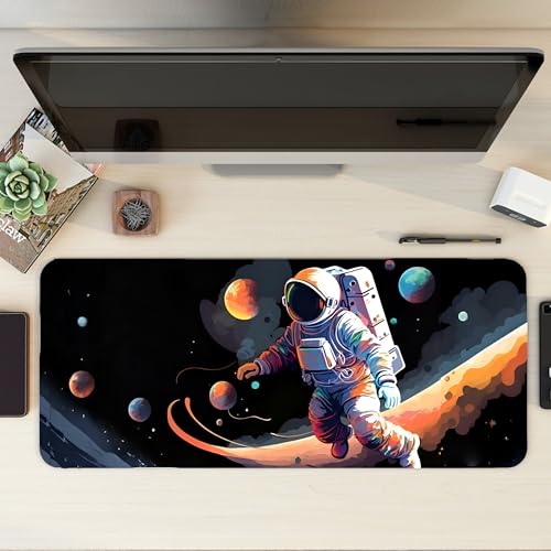 Image of Astro naut XL Extended Gaming Mouse Pad | XXL Large Desk Mat 60x30cm for Laptop & PC | Non-Slip Rubber Base, Waterproof, Durable & Smooth Surface | Office, Gaming & Study