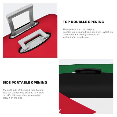 Housse de valise drapeau jordanien blanc pour repérer votre bagage - 5