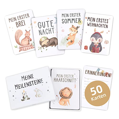 Marvelights Meilensteinkarten Baby – 50 Karten im Boho Stil mit Geschenkbox, Geschenk zur Geburt & Babyparty für Jungen & Mädchen, Neugeborenen Meilenstein Karten Set Marvelights Meilensteinkarten Baby – 50 Karten im Boho Stil mit Geschenkbox, Geschenk zur Geburt & Babyparty für Jungen & Mädchen, Neugeborenen Meilenstein Karten Set