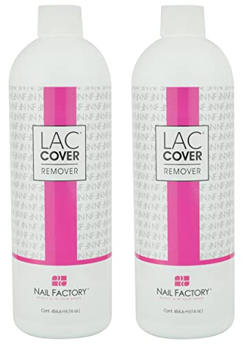ONE SHOT LACCOVER - 2 Pack Professional Nail Polish Remover Solution with Aloe Vera, 2 Pieces, 16 fl Oz. Each One.