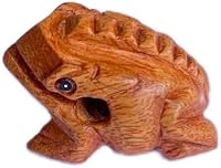 Vista 5 de Classic Handmade Percussion Instruments Wooden Frog 2.3-2.5 Inch Wooden Frog Musical Instrument Home decor (Brown Color)