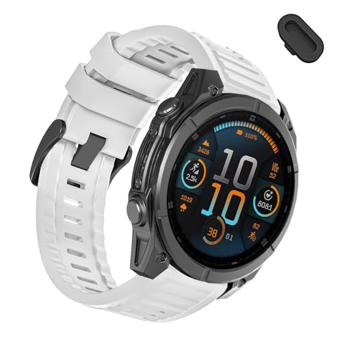 Image of 26mm Quickfit Silicone Watch Bands Compatible with Garmin Fenix 8 Pro /quatix 8 51mm /Fenix 7X /7X Pro /6X /6X Pro /5X /5X Plus /3 HR /Enduro 3 2 /Descent Mk3i 51mm /Mk2i /Tactix 8 /7 pro /epix Pro 51MM