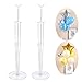 2 Kit de Support de Ballon, Support de Ballon avec Support en Plastique, Ensembles de kit de Stand de Ballon Clair pour Fête d’Anniversaire Fête Mariage Baby Shower (2)
