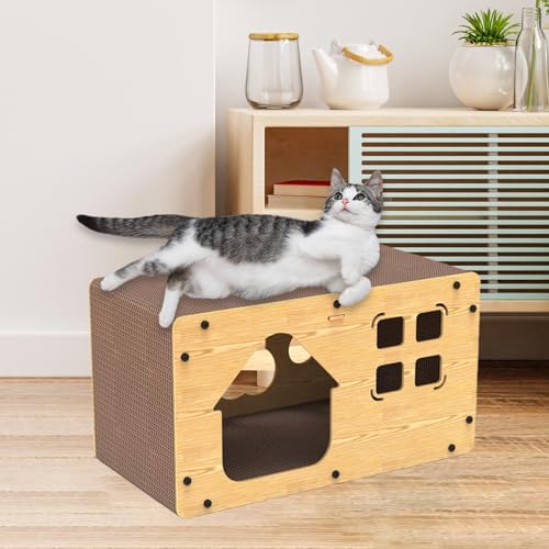 Griffoir pour chat au design robuste en carton compact