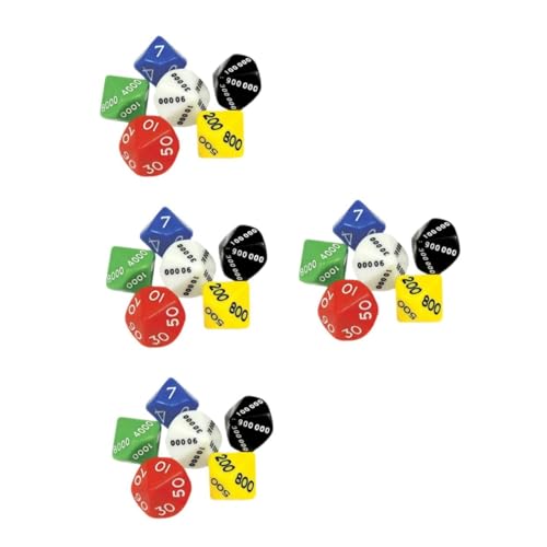 Dados multicara de plástico compactos con numeración de 1 a 100000 para fiestas