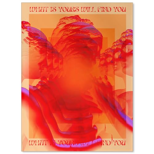 Retro Hippie Trippy Posters Vintage Red 70s 80s Wall Art Trendy Face Eye Canvas Prints Inspirational...
