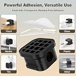 10 Pack Cord Organizer Holder, Magnetic Cable Organizers USB Cable Holder Wire Organizer Cord Clips for Desk Car Home and Office (10*Black)