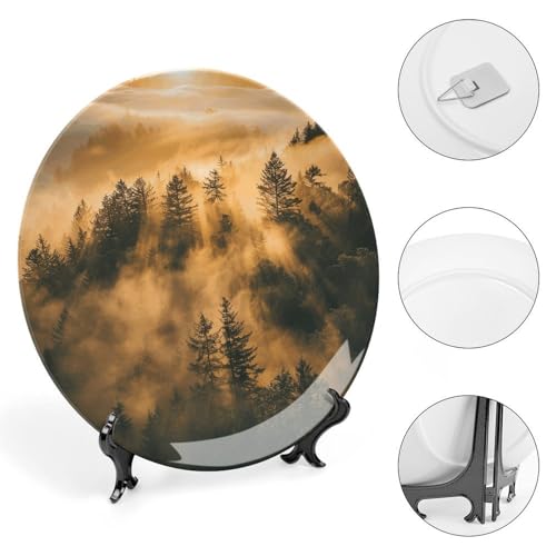 Plato decorativo de porcelana hueso blanco 7 pulg miniatura 4