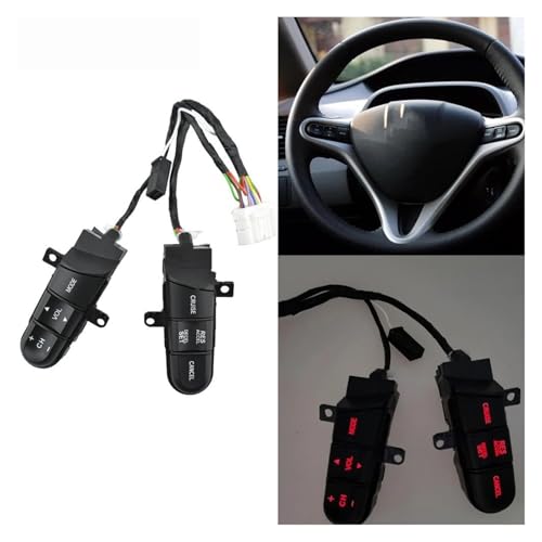 Bouton commande volant multifonction Civic commutateur audio rouge - 3