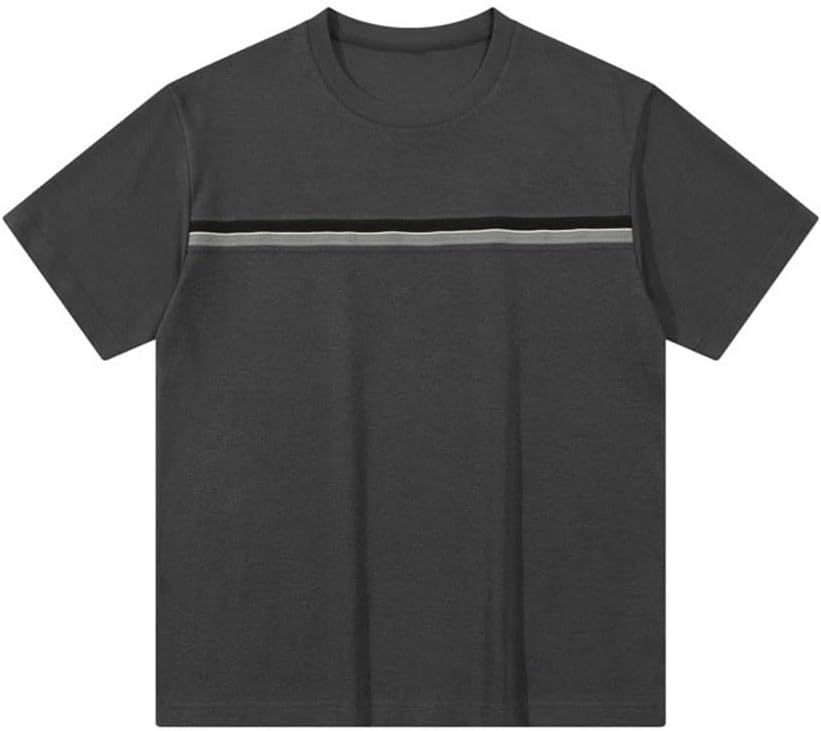 Men's Color Matching Short Sleeved T-Shirt Men's Loose Casual T-Shirt