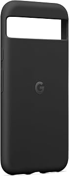 Google Pixel 8a Case   Durable, stain-resistant silicone   Android phone case   Obsidian