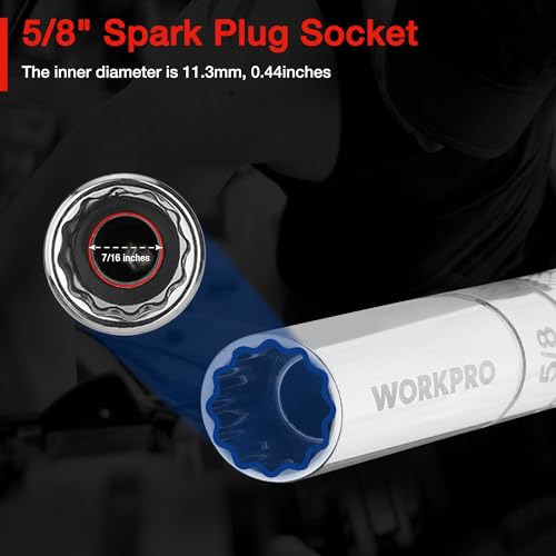 Workpro W074526AE 5/8 Inch Magnetic Spark Plug Socket thumb #5