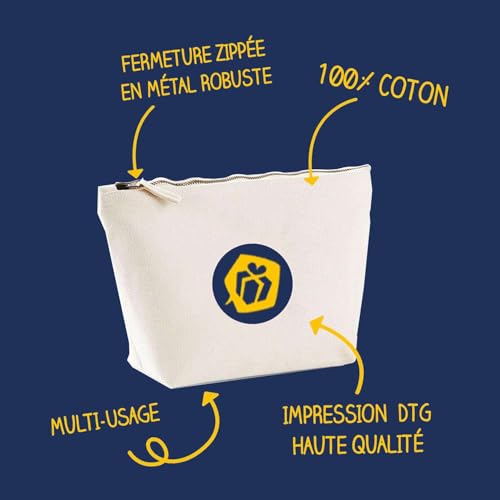 Otshirt Trousse Superwoman et Motarde | Pochette Toilette Maquillage | Idée Cadeau Motarde Passion Moto Humour Original Noël Anniversaire Rider Biker Femme – vue 3