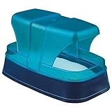 baño de arena hamster ruso Garra y cuidado del cuerpo Trixie baño de Arena para Hamster y Ratones, 17 x 10 x 10 cm, Color Azul Oscuro/Turquesa
