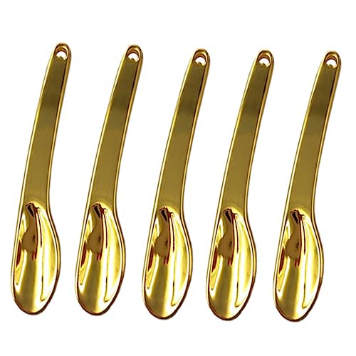 FRCOLOR Metal Cosmetic Skincare Spatula 10 Pcs makeup spatula tool beauty spatula Cream Extract Tool mini scoop Mask Spoon St
