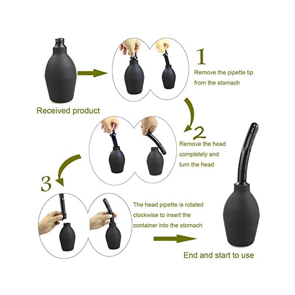 Klistier-Set | Premium Einlauf-Set für Darmeinlauf | Klistierspritze zur Reinigung des Darms | Komplettes Irrigator-Set… – Bild 6
