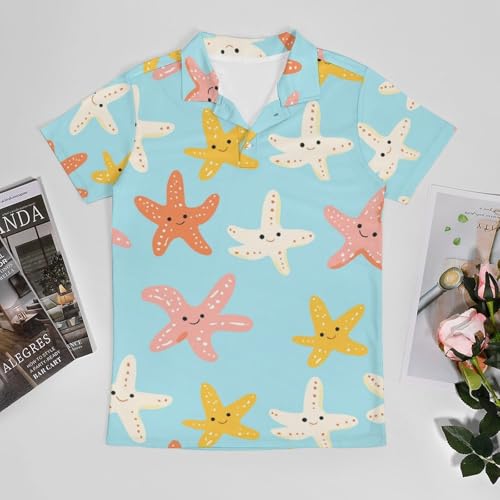 Boys' Classic Polo Shirts Short Sleeve Moisture-Wicking Golf & Tennis Shirts for Youth Teens Cute Strawberries Cartoon3