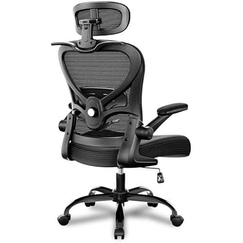 Ergonomic Office Chair, Mesh Home Office Desk Chairs with 3D Headrest | Freepub Computer Gaming Chair whit Adjustable High Back Lumbar Support, Executive Swivel chairs, 350LBS Capacity, Black