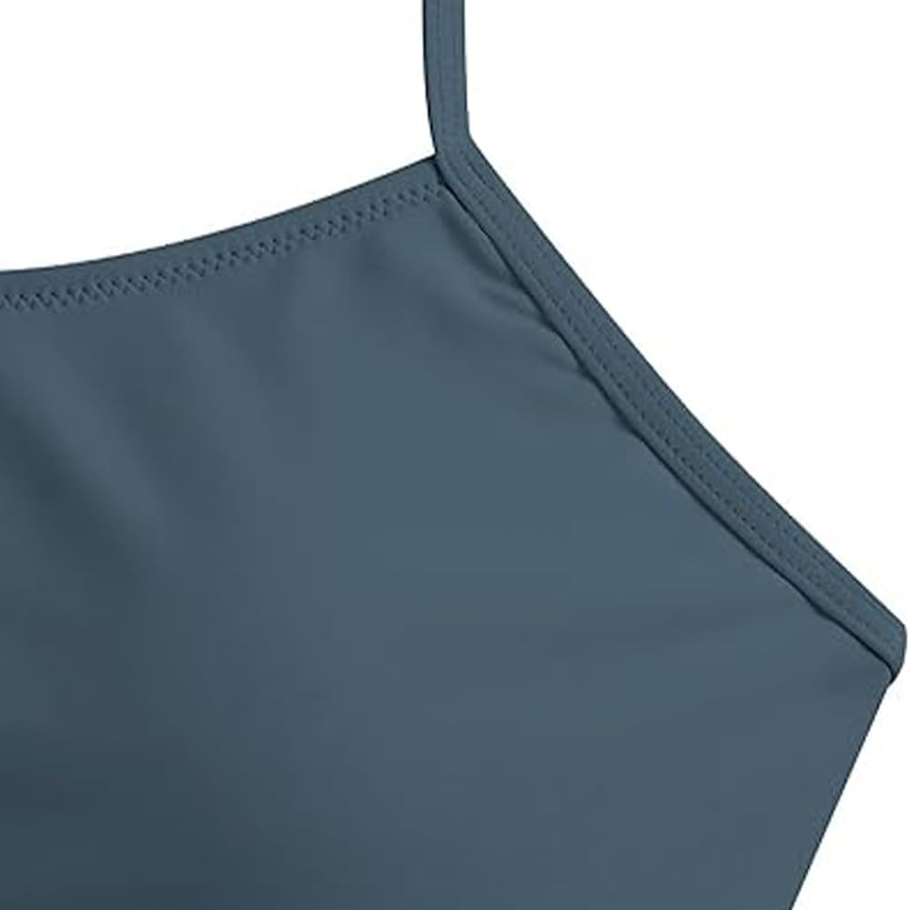 ZAFUL Women's High Waisted Bikini Set Crisscross Tankini Swimsuit Tummy Control Ruched Bathing Suit