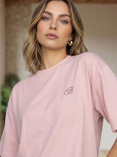 Image of JUNEBERRY Women's Oversized Graphic T-Shirt Retro Floral & Vintage Aesthetic Print, Loose Fit Casual Streetwear Tee, Trendy Baggy Style, (Sizes S-2XL)