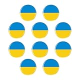 Fácil de Usar: hay un pasador en la parte posterior del botones de bandera ucraniana para que sea fácil de poner y quitar; es ligero y portátil, fácil de almacenar y transportar.
