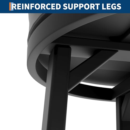 Tabouret de bar en cuir PU et structure metal noir robuste - 4