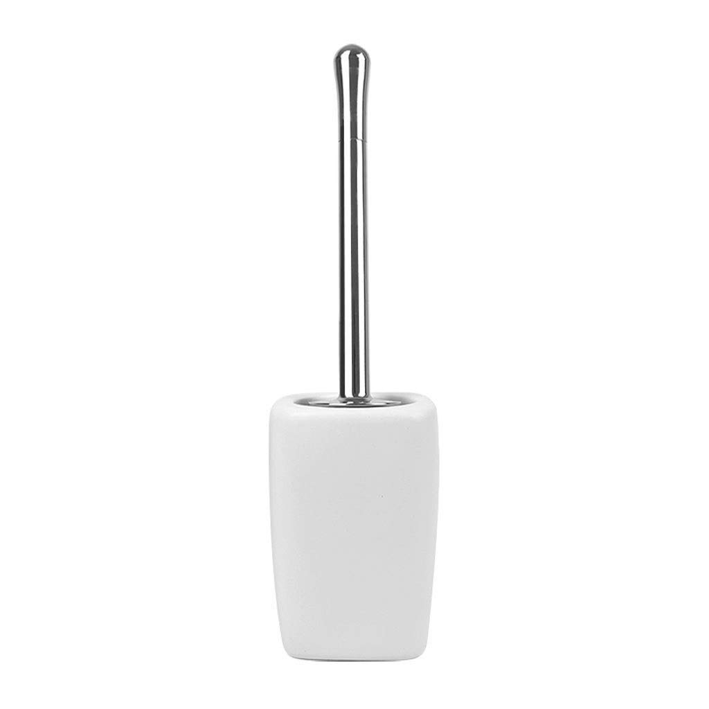 Uchwyt na szczotkę do wc kompaktowa wolnostojąca szczotka do głębokiego czyszczenia i podstawa ceramiczna, ergonomiczny chromowany uchwyt dekoracyjny, antypoślizgowa, szczotka do wc z uchwyt