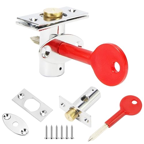 Ctyjia 1PCS Door Security Rack Bolt, Mortice Door Bolt with Star Key, Anti-Theft Door Lock Bolt, Security Mortice Rack Bolts