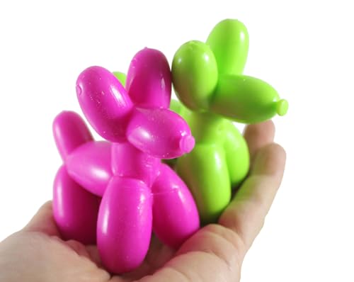 Set of 2 Random Color Mini Balloon Dog Doh Filled Stress Balls