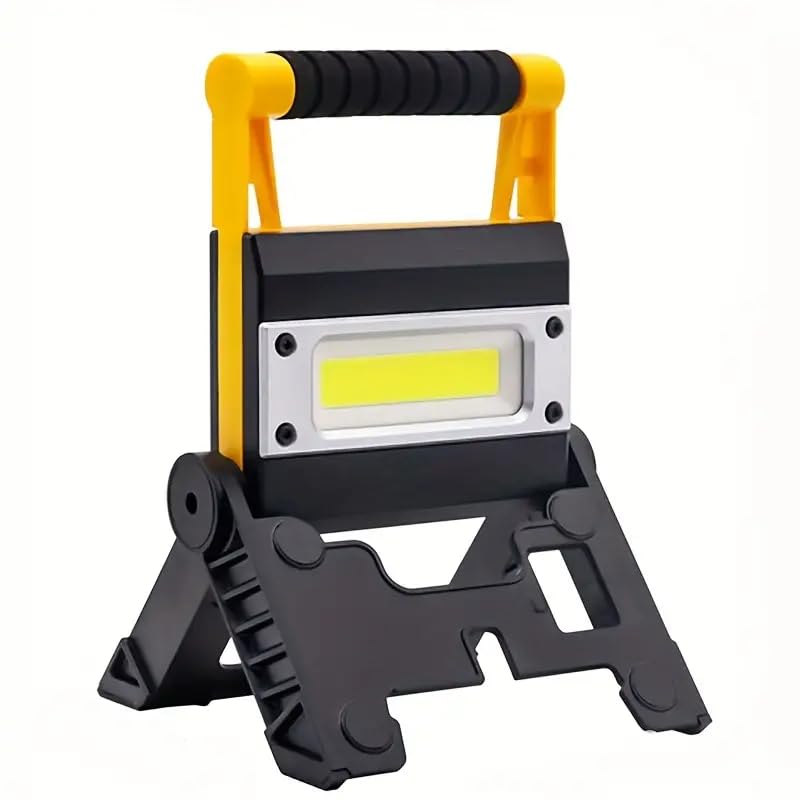 Soletal 12W Rechargeable LED Work Light: Your Ultimate Foldable Portable Waterproof Companion for Camping, Fishing, and Hiking - Powered by a Long-Lasting 2200mAh Battery