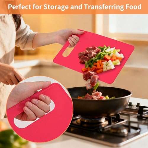 Image of Freshome Plastic Extra Large (39 x 26 cm) Chopping Cutting Board for Kitchen (3 PC Set) Vegetables, Fruits & Cheese, with Knife and Vegetable Peeler BPA Free, Assorted Colours, (Extra Large)