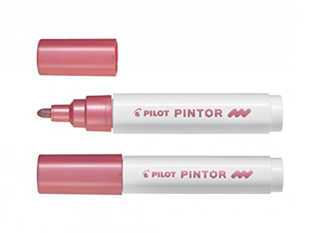 Pilot Pintor Medium Line Bullet Paint Marker 4.5mm Tip- Metallic Pink (Pack of 6) โ image 1
