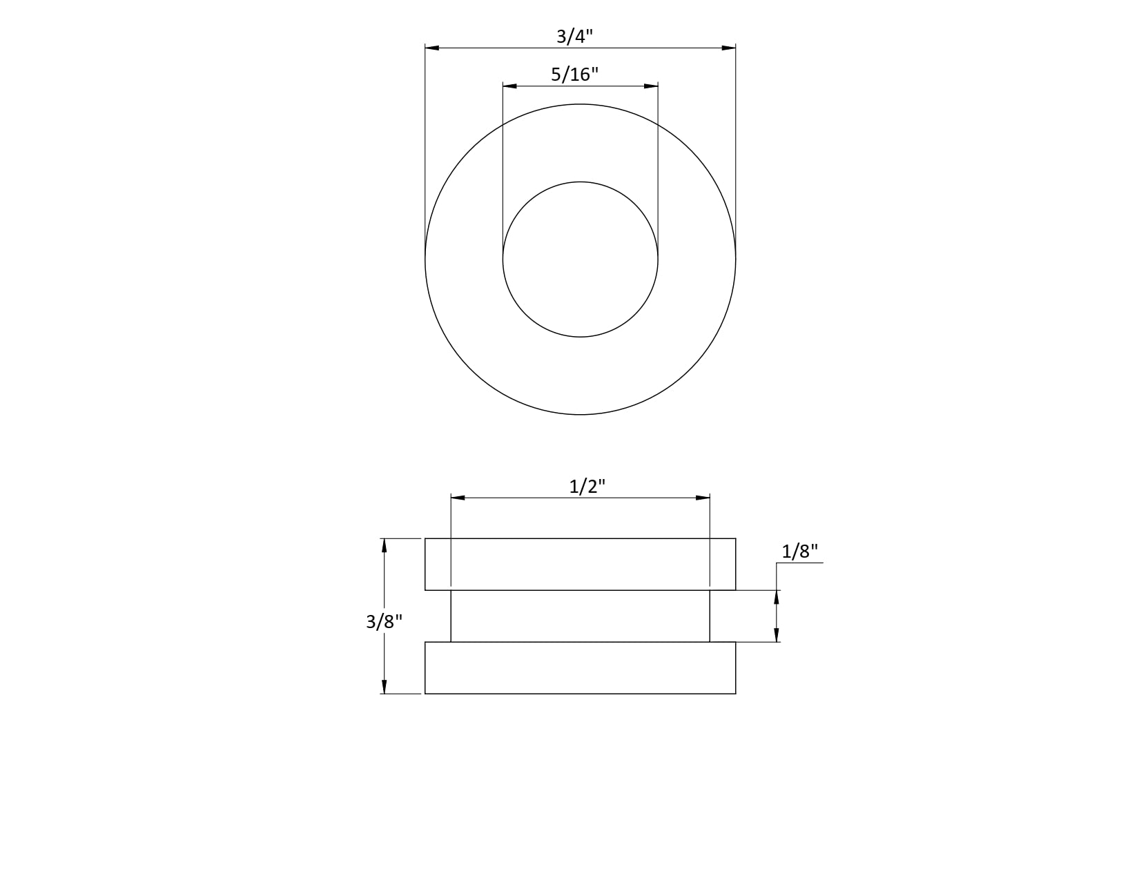 Dangoodbuy Rubber Grommet to fit 1/2