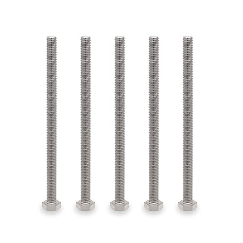 VictorsHome M8 Hex Bolts Screws, M8-1.25 x 120mm 304 Stainless Steel Fully Threaded Hex Head Bolt 5pcs, M8x120mm