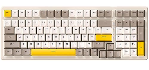 Image of Ajazz Mechanical Gaming Keyboard,Hot Swappable Mechanical Keyboard with Numeric Pad,Compact USB Wired Keyboard 100 Keys Double-Shot ABS Keycaps,N-Key Rollover RGB Custom Keyboard for PC Mac(MX Red)