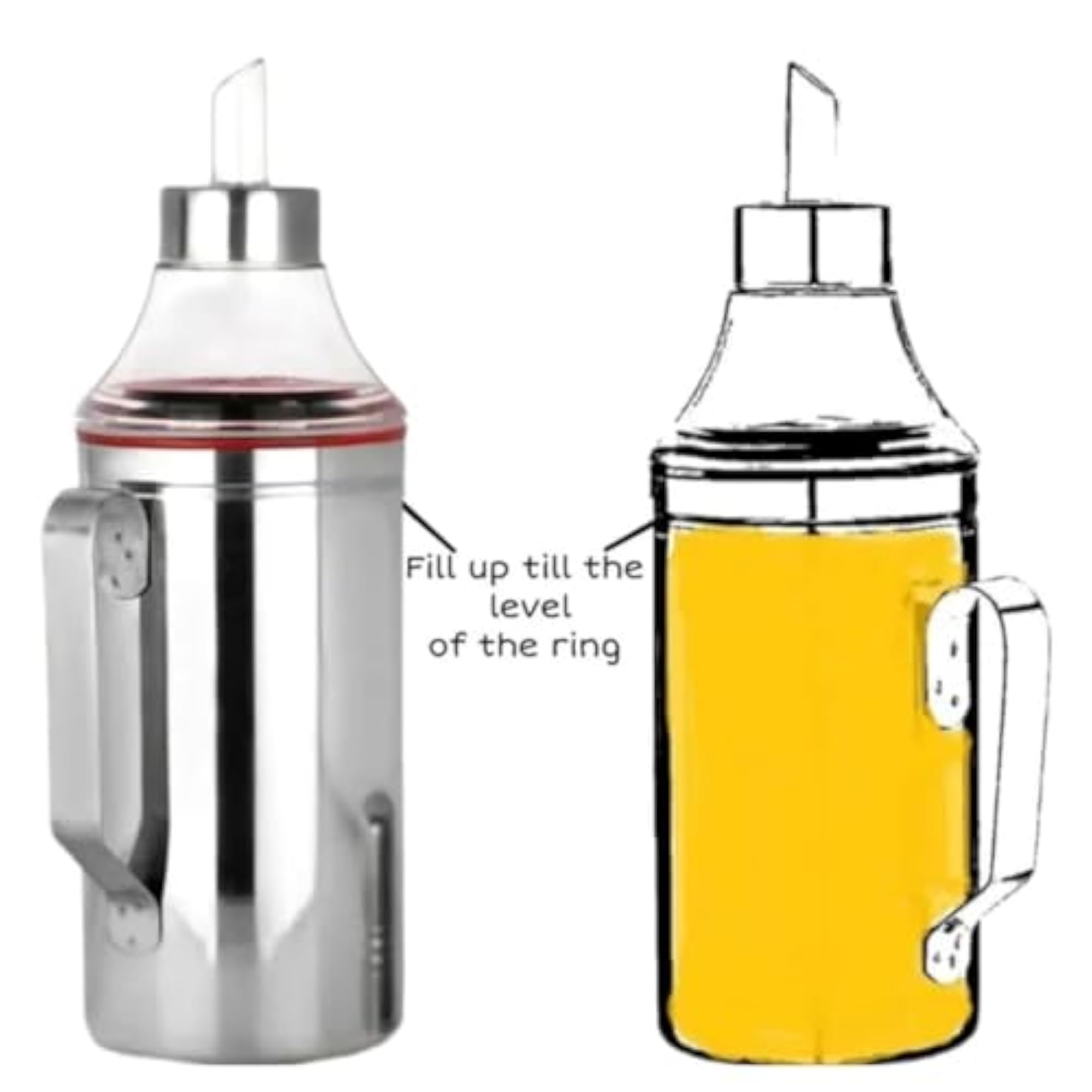 Stainless Steel Dispenser Bottle with Airtight Cap