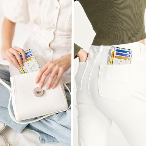 Image of Tipmile Womens Credit Card Holder Wallet, Small Slim RFID Blocking Sleeve | Mini Tiny Cute ID Case, Minimalist Zipper Pocket Wallet, Thin Coin Purse, Mothers Gift